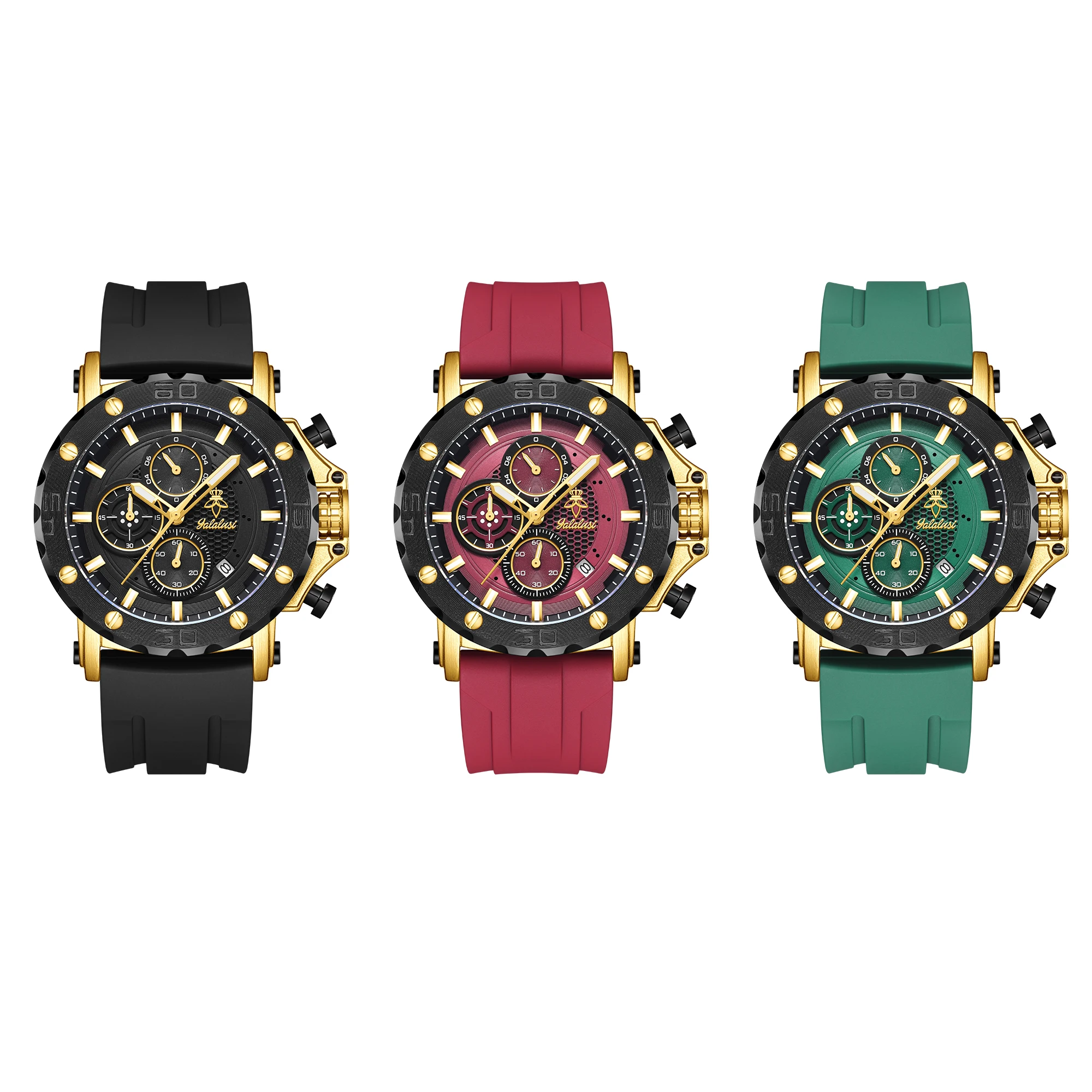 YaLaLuSi men's multifunctional fashion quartz watch, personalized and cool. Daily commute, fashion party, gift