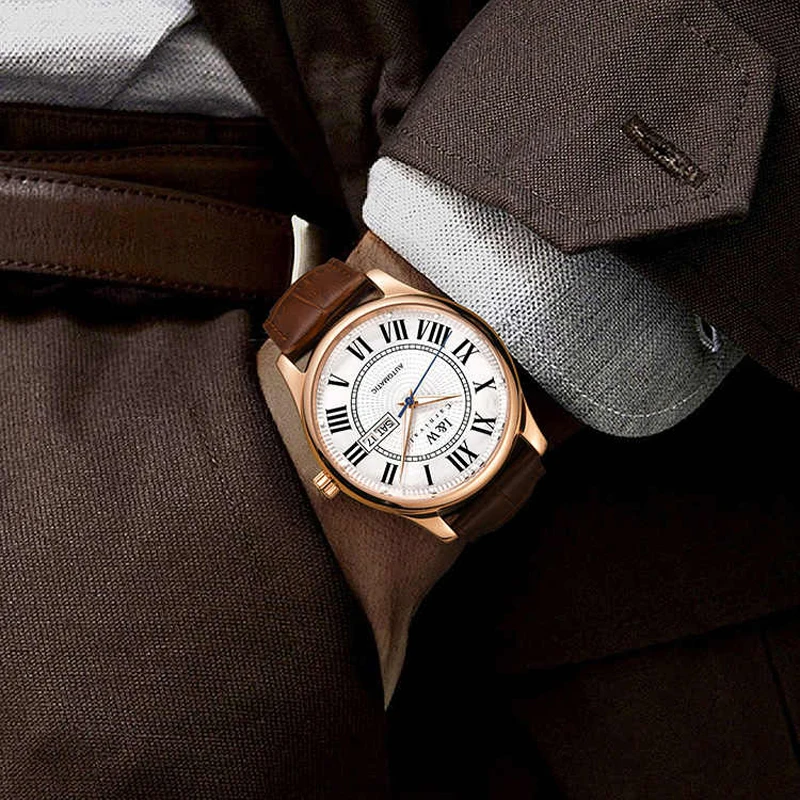 Carnival Brand I&W High-End Series Luxury Leather MIYOTA Movement Mechanical Watch Men Waterproof Sapphire Automatic Watches Men