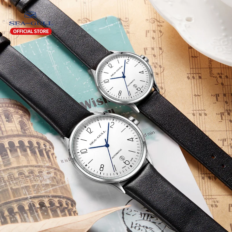 New Seagull Men's Automatic Mechanical Watch Official Authentic Bauhaus Business Casual Mechanical Wristwatch 819.17.6091