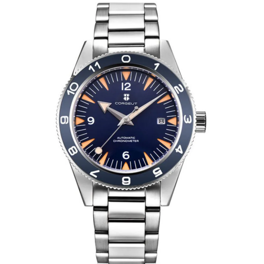 Ceramic Bezel 100 Waterproof Luxury Corgeut Watch Men 41mm Sapphire Mechanical Clock Diver Military NH35 Automatic Wristwatches