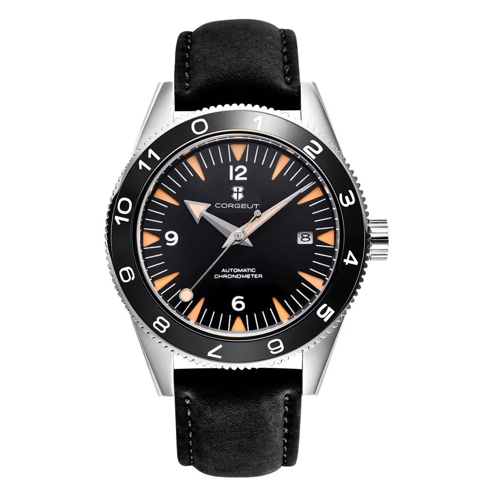 Ceramic Bezel 100 Waterproof Luxury Corgeut Watch Men 41mm Sapphire Mechanical Clock Diver Military NH35 Automatic Wristwatches