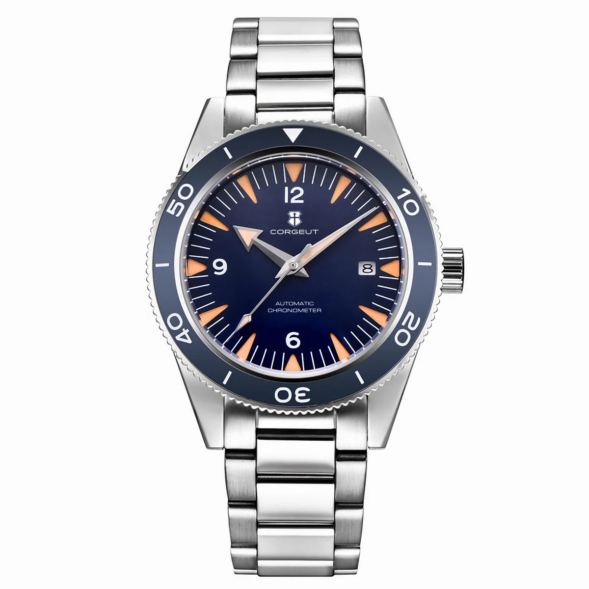 CORGEUT NH35 Automatic Diver Watch with Blue Dial and Ceramic Bezel