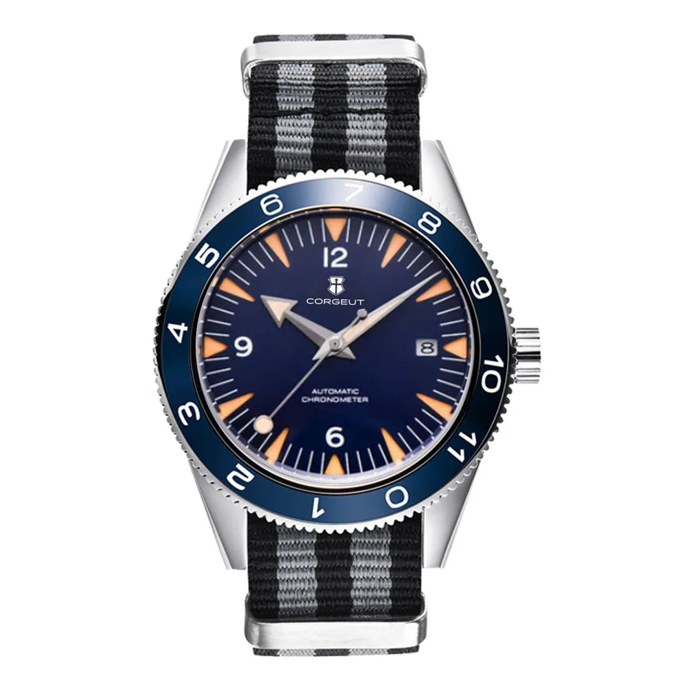Ceramic Bezel 100 Waterproof Luxury Corgeut Watch Men 41mm Sapphire Mechanical Clock Diver Military NH35 Automatic Wristwatches