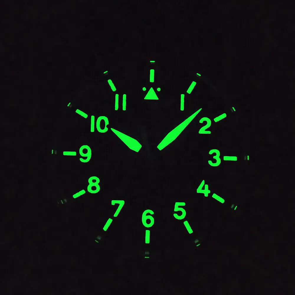 Custom Logo nh35 Automatic Corgeut Watch sapphire 42mm Military Men Sports Sterile Dial Luminous Leather Mechanical Wristwatch
