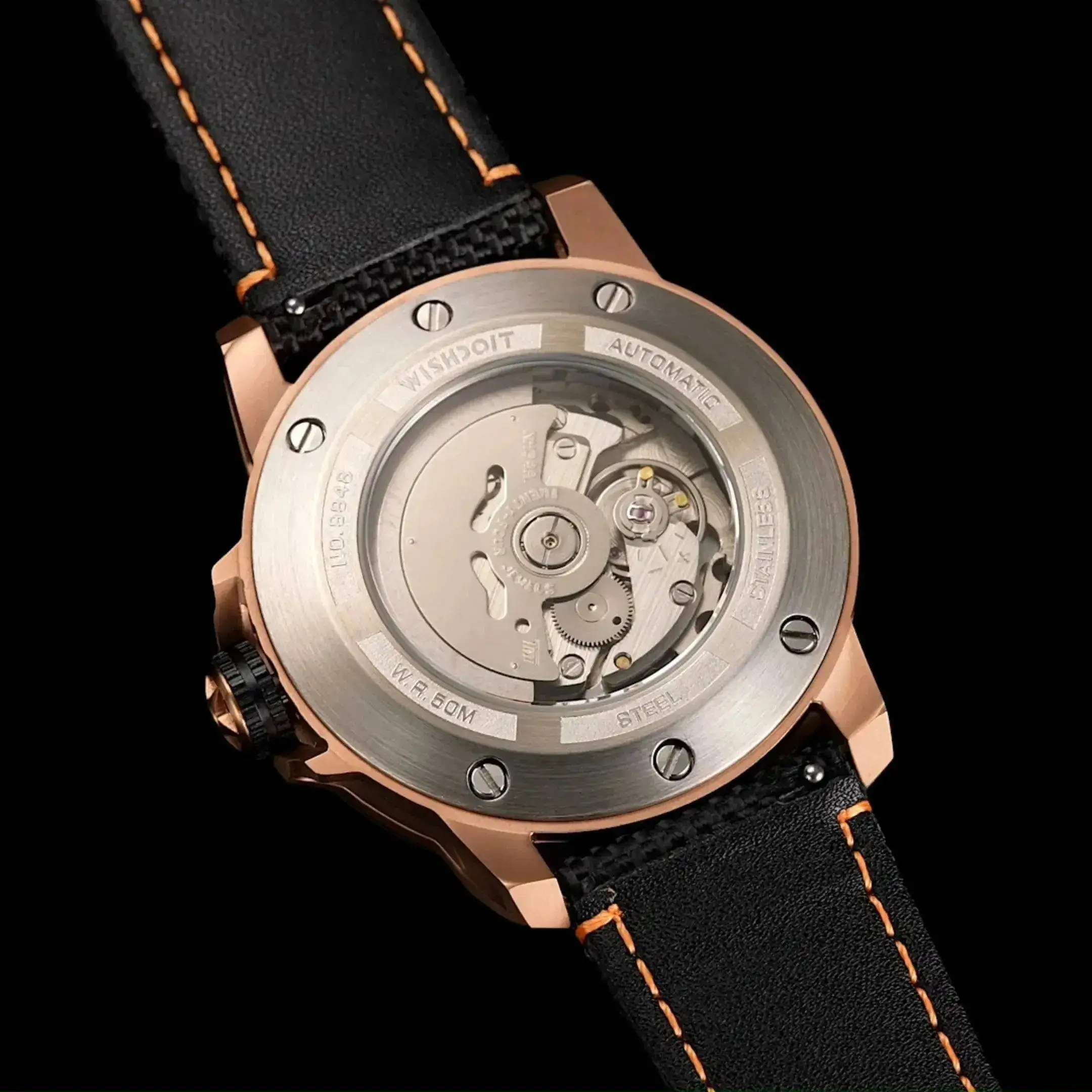 WISHDOIT 2025 New Model 9970 Seiko Mechanical Watch 5ATM Waterproof And Pressure Resistant With Luminous Light World Graphics