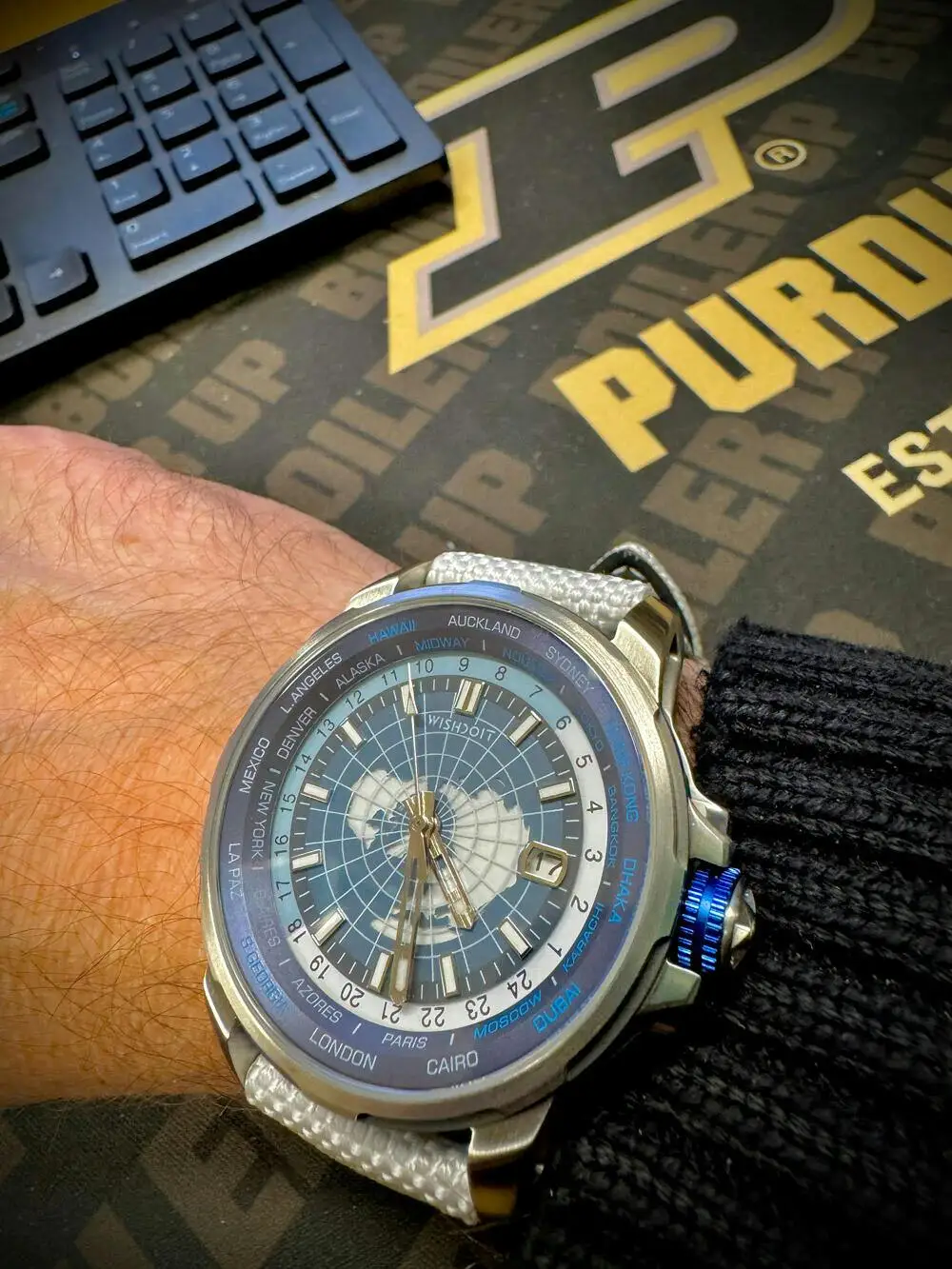 WISHDOIT 2025 New Model 9970 Seiko Mechanical Watch 5ATM Waterproof And Pressure Resistant With Luminous Light World Graphics
