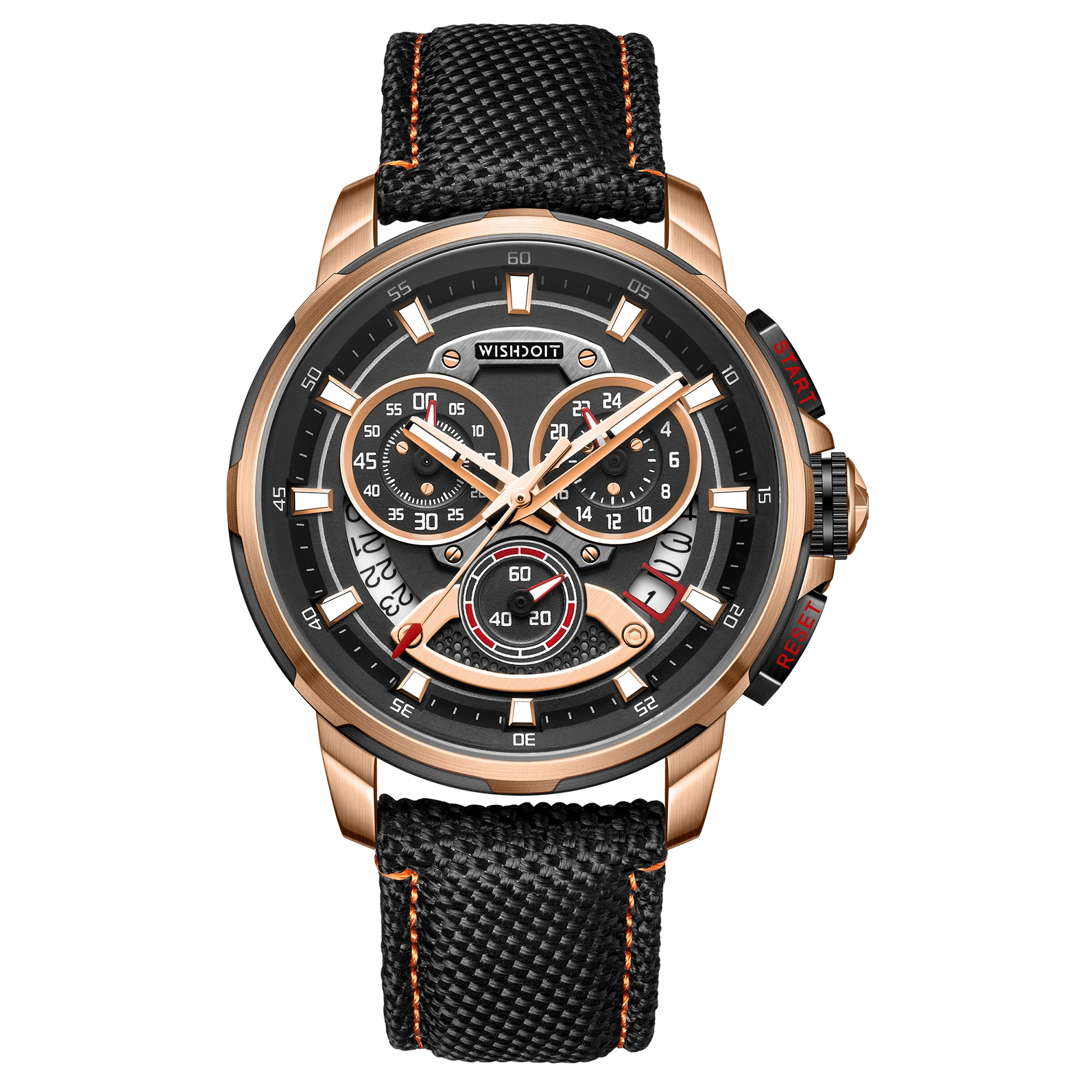 WISHDOIT GT40 Chronograph Watch with VK68 movement and engraved racing caseback