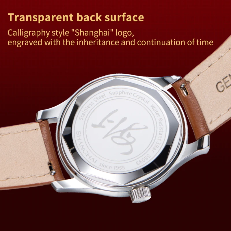 Shanghai Men's Watch Tribute Collection Automatic Mechanical Watch Sapphire Stainless Steel Men's Watch Business Men's Watches