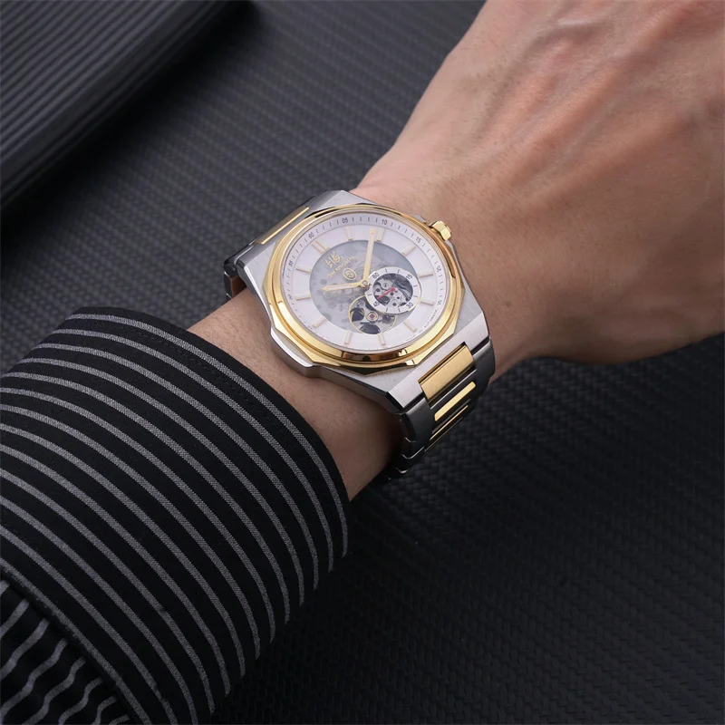 2025 Shanghai Men’s Watch Skeleton Watch Automatic Mechanical Watch Business Sapphire Stainless Steel Waterproof Watch S8007 2025 Shanghai Men's Watch Skeleton Watch Automatic Mechanical Watch Business Sapphire Stainless Steel Waterproof Watch S8007