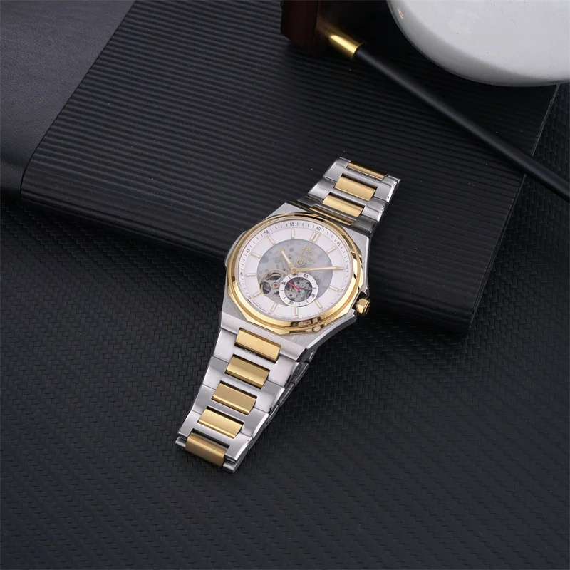 2025 Shanghai Men’s Watch Skeleton Watch Automatic Mechanical Watch Business Sapphire Stainless Steel Waterproof Watch S8007 2025 Shanghai Men's Watch Skeleton Watch Automatic Mechanical Watch Business Sapphire Stainless Steel Waterproof Watch S8007