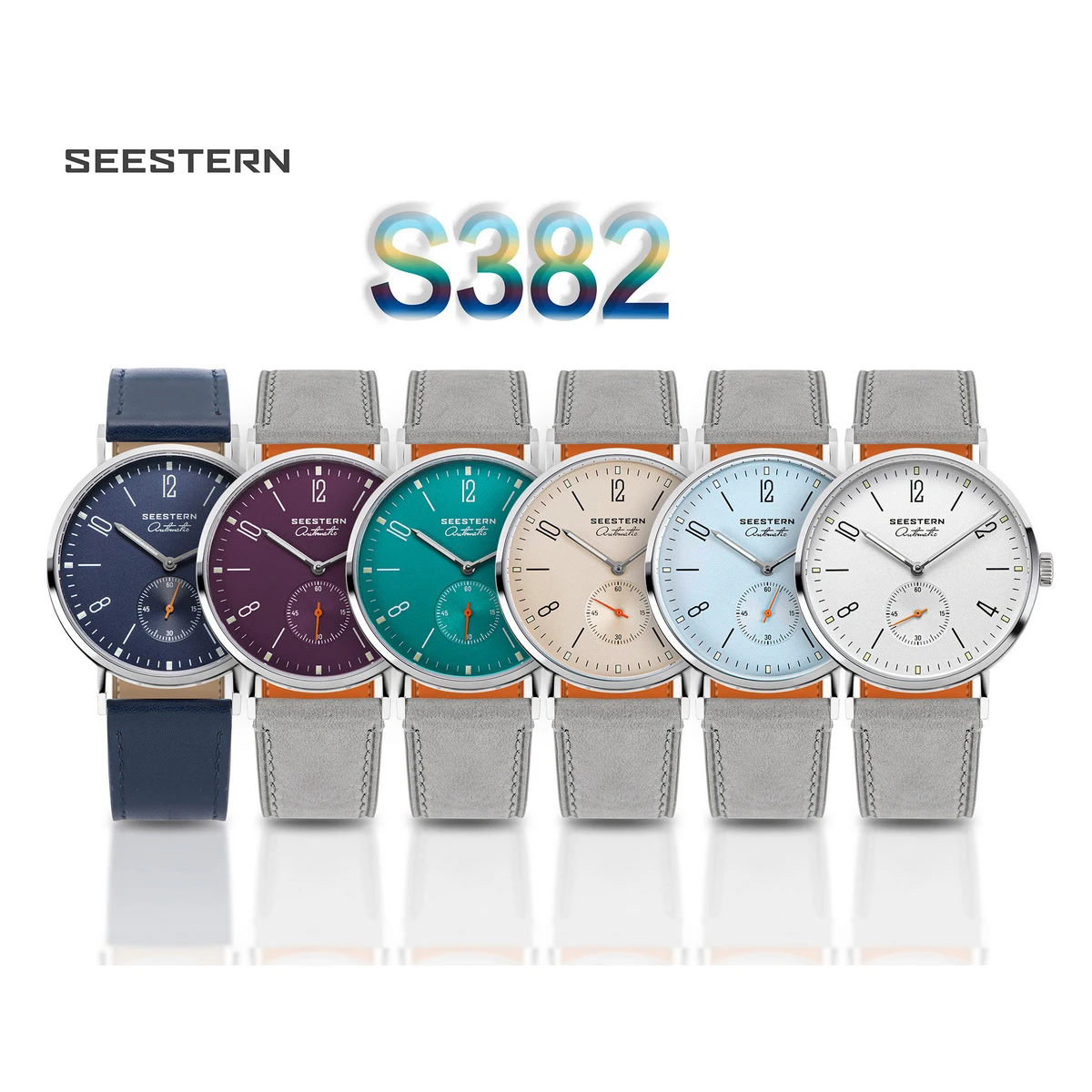 SEESTERN Mens Watch for Business Automatic ST1701 Movement Waterproof Mechanical Wristwatches Sapphire Crystal Ultra Thin Clock