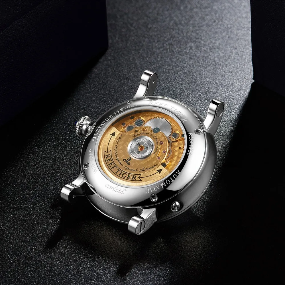 Reef Tiger Artist Tourbillon Watch – Skeleton Automatic Luxury