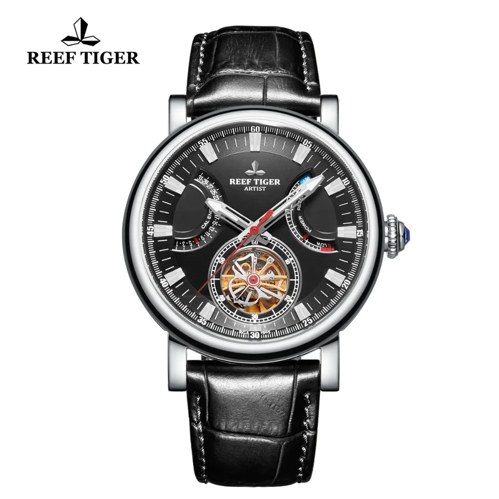Reef Tiger Artist Tourbillon Watch – Skeleton Automatic Luxury