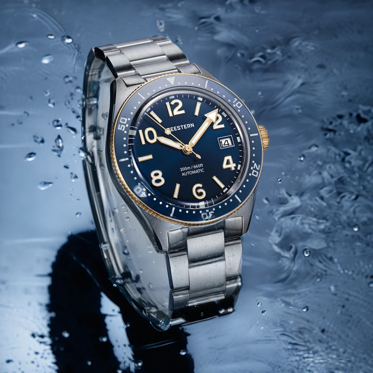 Seestern Men's Automatic Diving Watch - 200m Waterproof NH35 Movement Luminous Dial S454-2