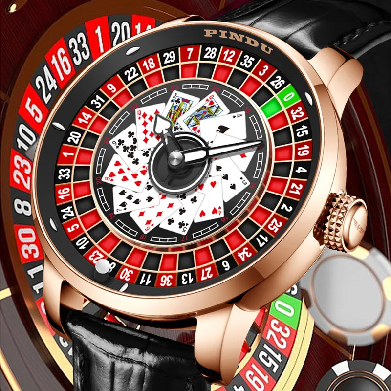 PINDU Las Vegas Roulette Table Theme Watch