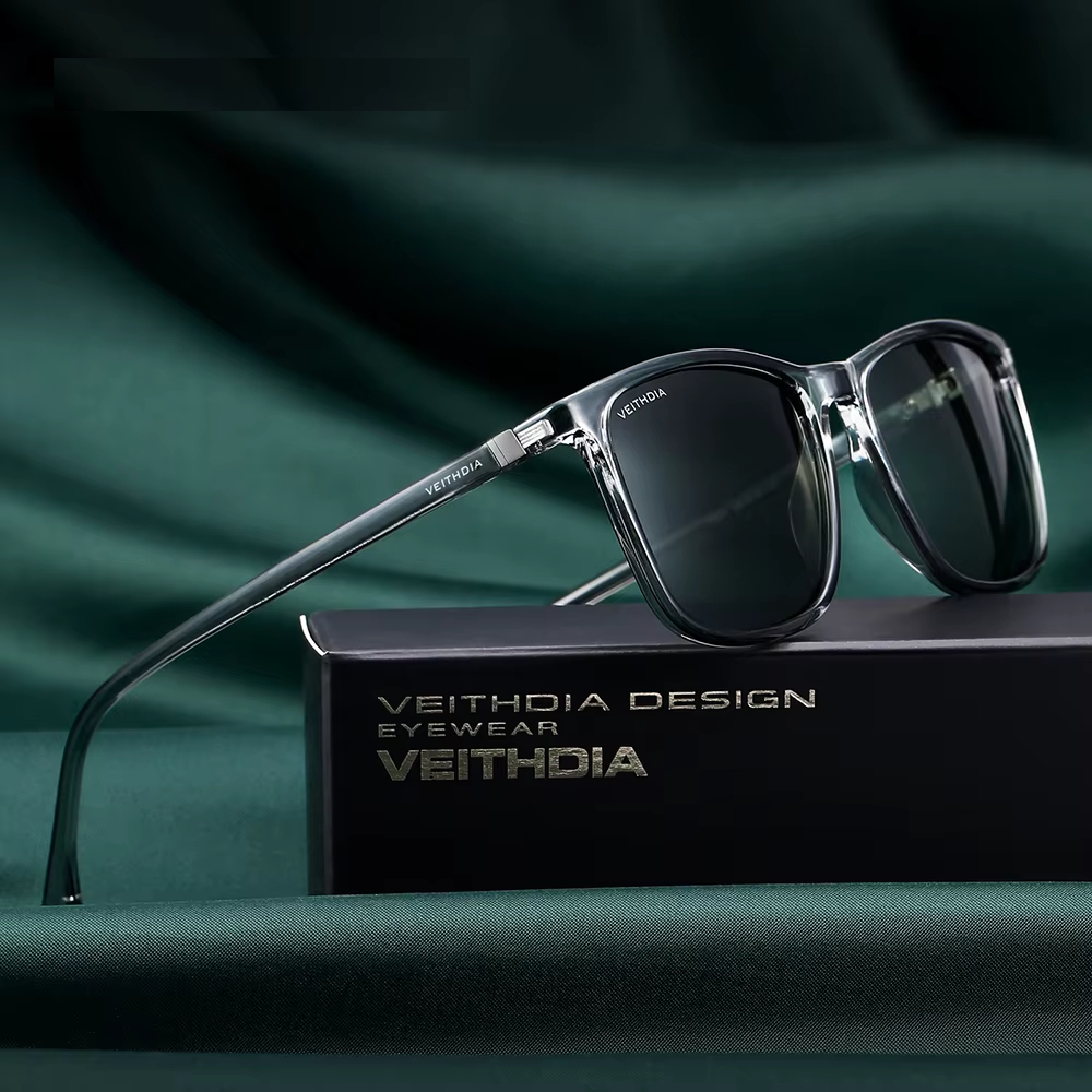 Retro polarized sunglasses with UV400 HD lenses and lightweight TR90 unisex frame