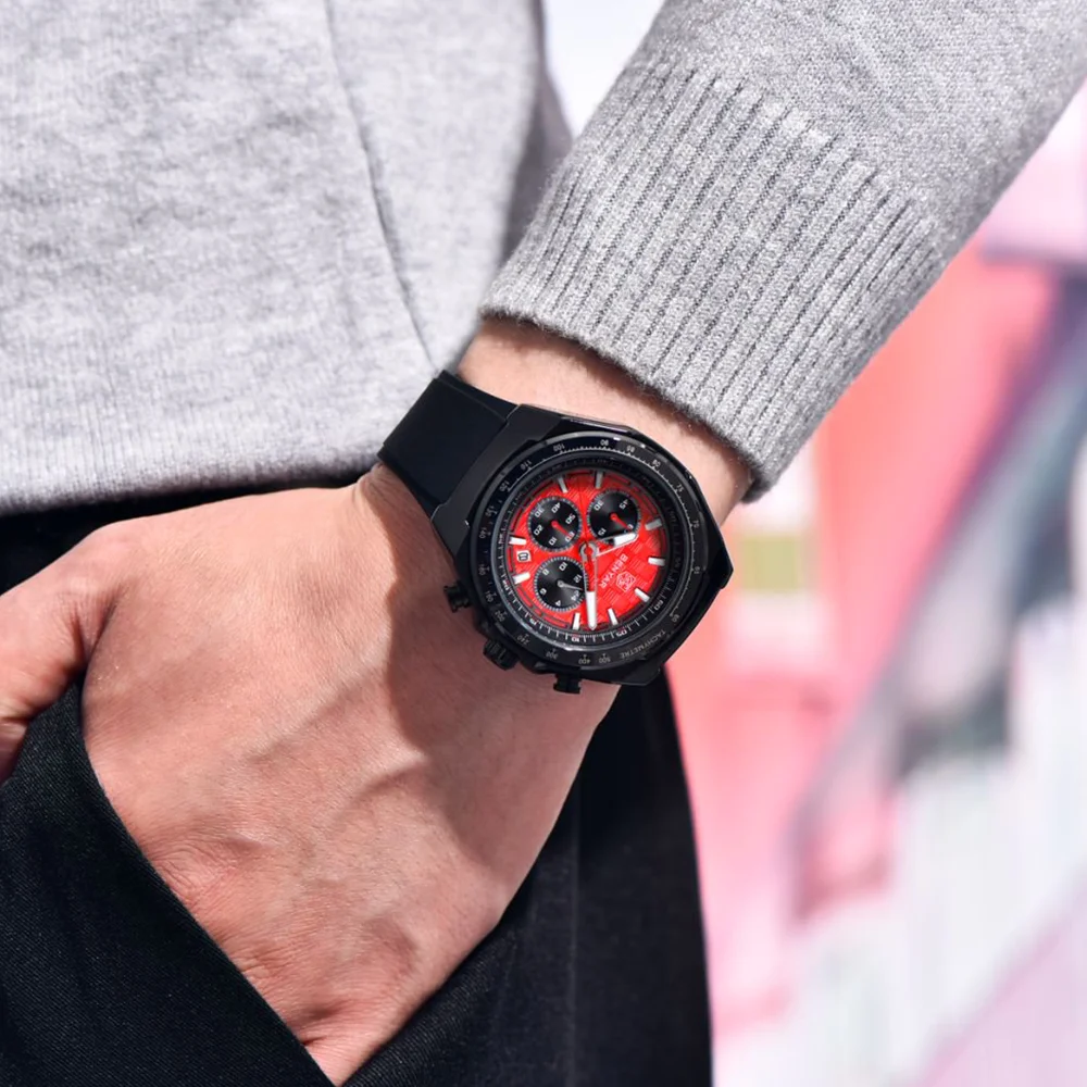 BENYAR Luxury Men's Watch Date Chronograph Luxury Men's Watch Waterproof Night Light Sports Military Men's Quartz Watch Gift Box
