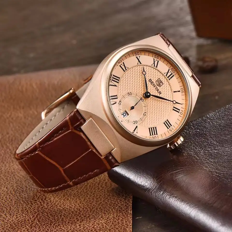 2023 BENYAR New Business Luxury Men's Quartz Watch 30M Waterproof Sports Leather Watch Fashion Men's Watch