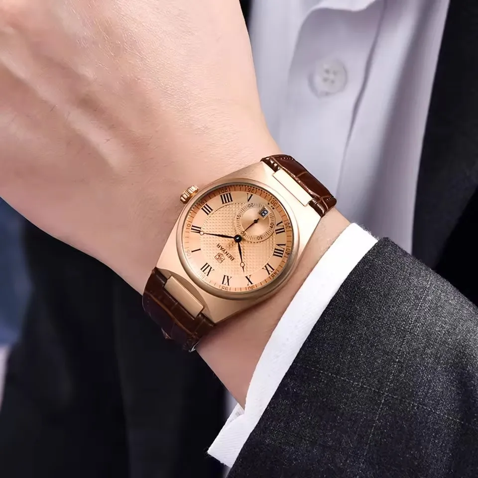 2023 BENYAR New Business Luxury Men's Quartz Watch 30M Waterproof Sports Leather Watch Fashion Men's Watch