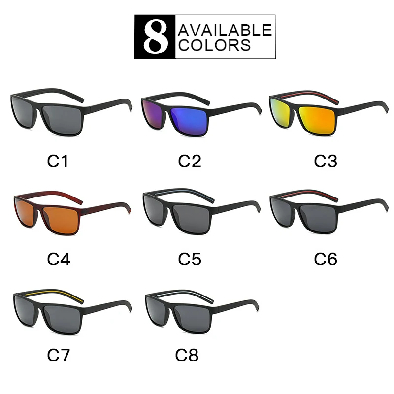 New Women Sunglasses Men Plastic Black Full Frame Square Sun Glasses Out Door Driving Sun Eyewear Fashionable Eyeglass Uv400 ﻿