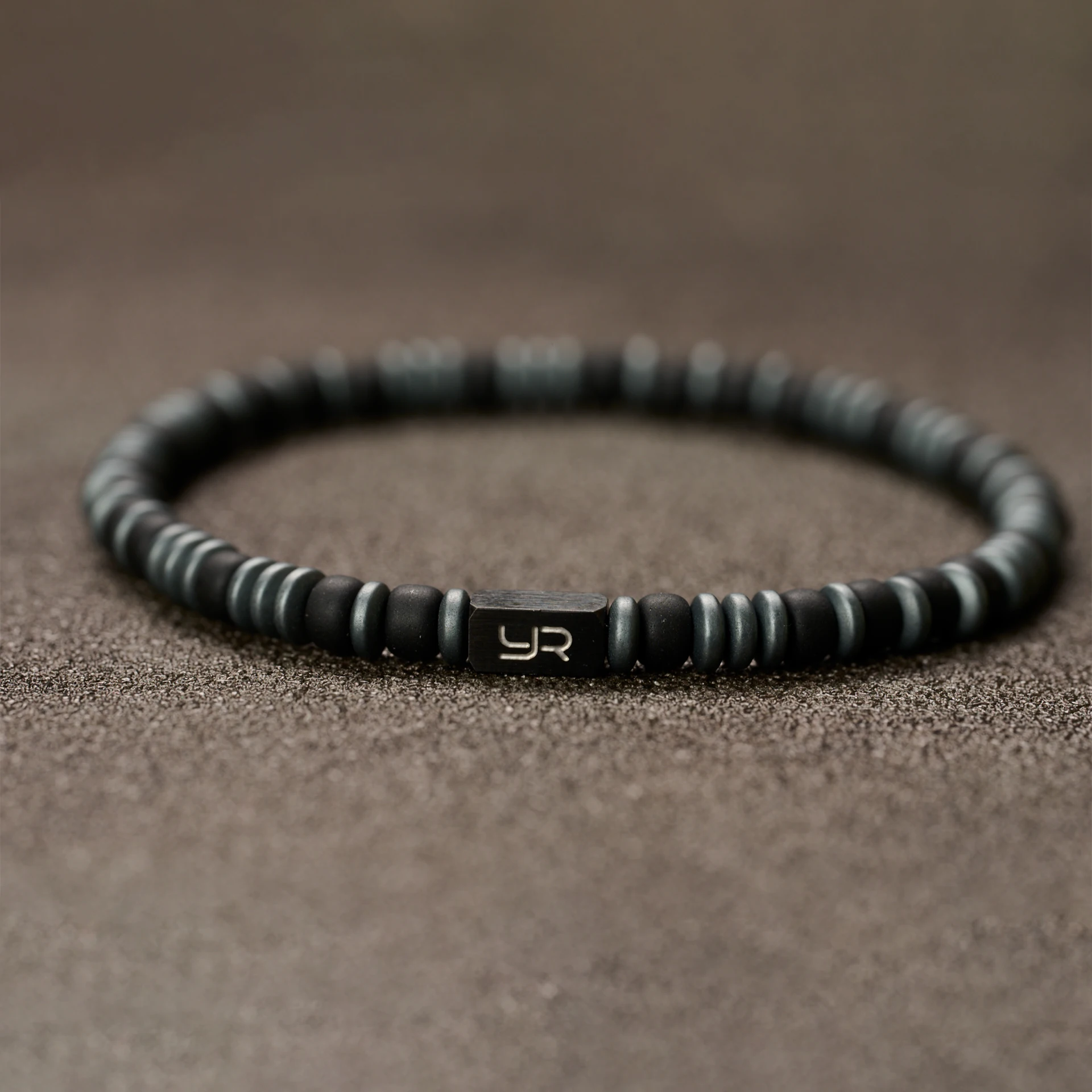 YOUNG&RICH Nightstalker Men's Bracelet - Black 4mm Miyuki Beads | Minimalist & Bold Premium Men's Gift