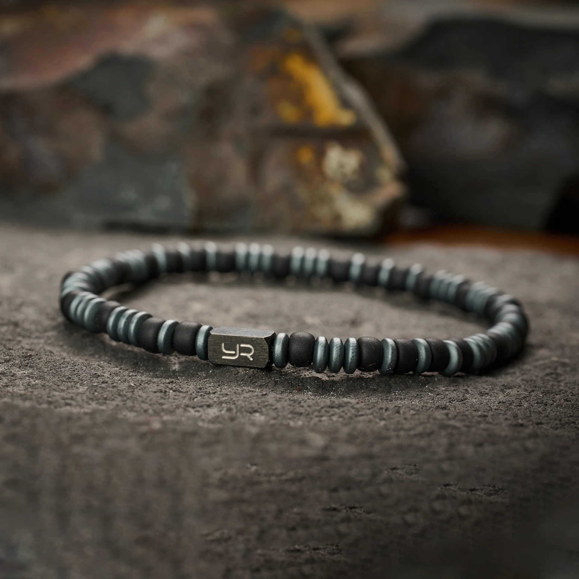 YOUNG&RICH Nightstalker Men's Bracelet - Black 4mm Miyuki Beads | Minimalist & Bold Premium Men's Gift