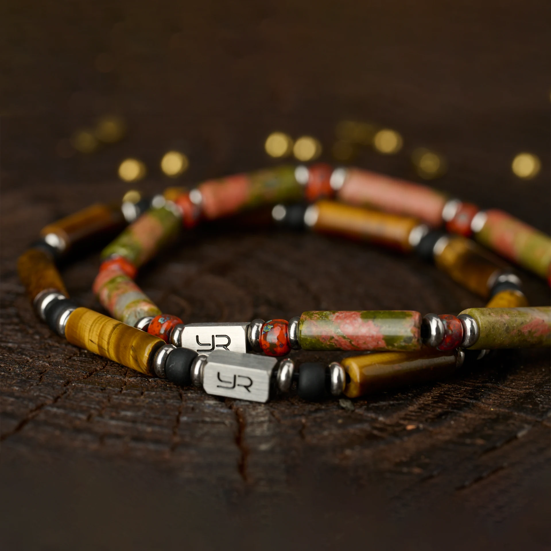 YOUNG&RICH Vintage Men's Epidote Bracelet 4mm Verdant Power Beads • Sophisticated Style Luxury Gift for Him - Elite Essence