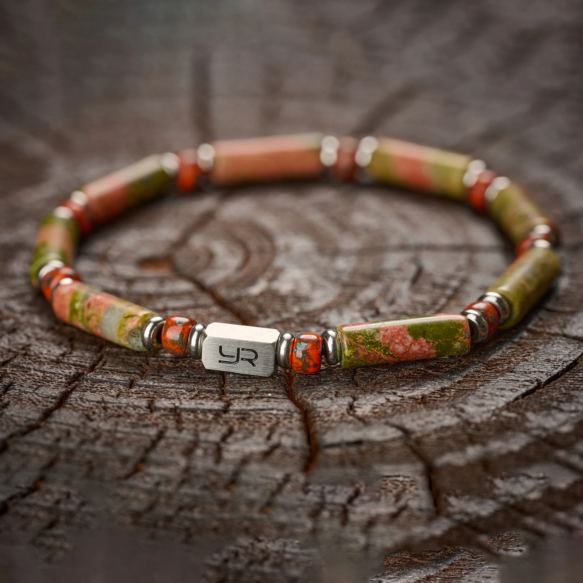 YOUNG&RICH Vintage Men's Epidote Bracelet 4mm Verdant Power Beads • Sophisticated Style Luxury Gift for Him - Elite Essence