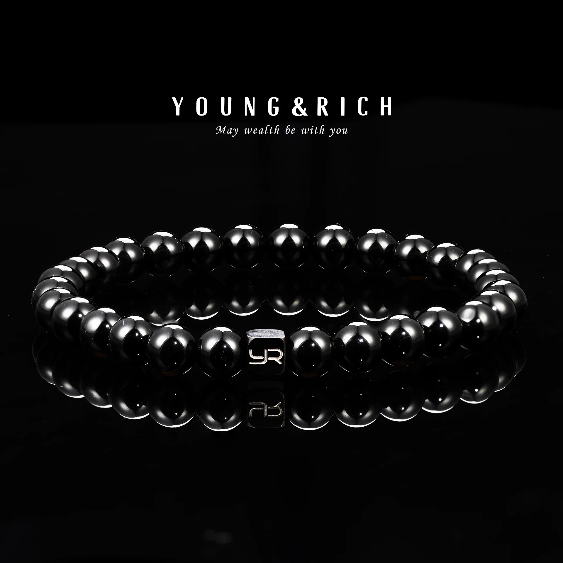 Classic Obsidian Beaded Bracelet with 6mm Natural Stone Beads