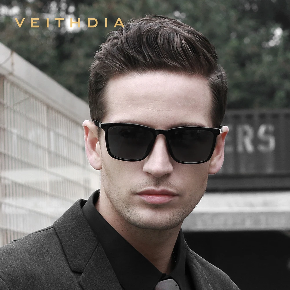 VEITHDIA Brand Men Women Sunglasses Unisex Retro TR90 Sunglasses Polarized UV400 Lens Vintage Eyewear Sun Glasses For Male 7521