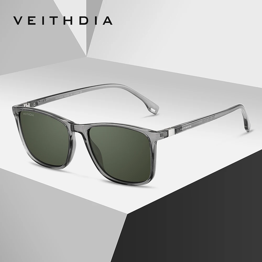 VEITHDIA Brand Men Women Sunglasses Unisex Retro TR90 Sunglasses Polarized UV400 Lens Vintage Eyewear Sun Glasses For Male 7521