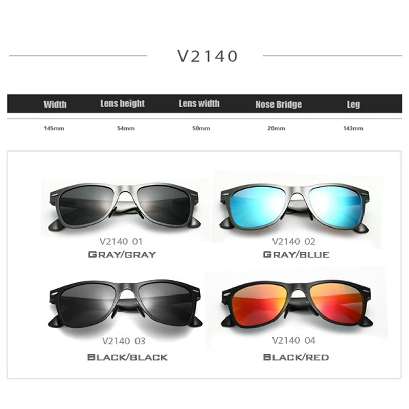 VEITHDIA Sunglasses Brand Designer Classic Outdoor Men Polarized Square Cycling Sun Glasses Sports Driving Eyeglasses For Male