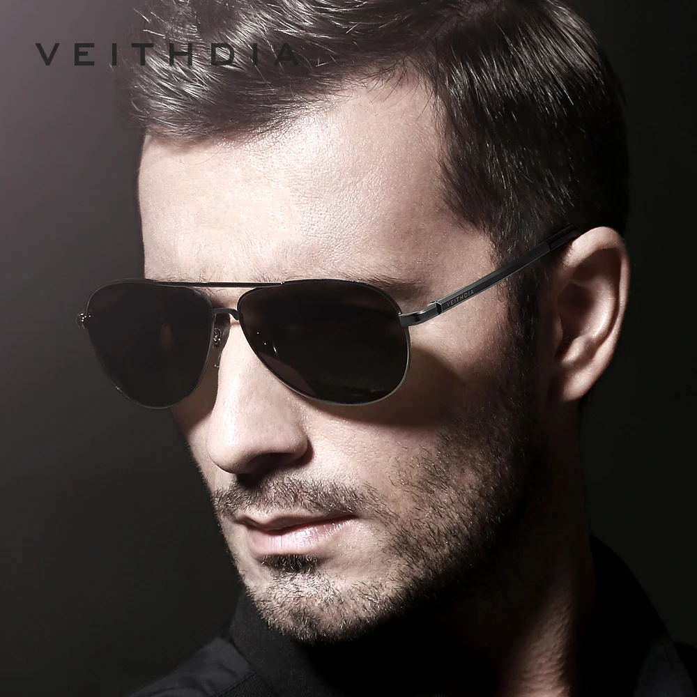 VEITHDIA Brand Men's Sunglasses Vintage Polarized UV400 Lens Outdoor Classic Women Sun Glasses Driving Eyewear For Male 2482