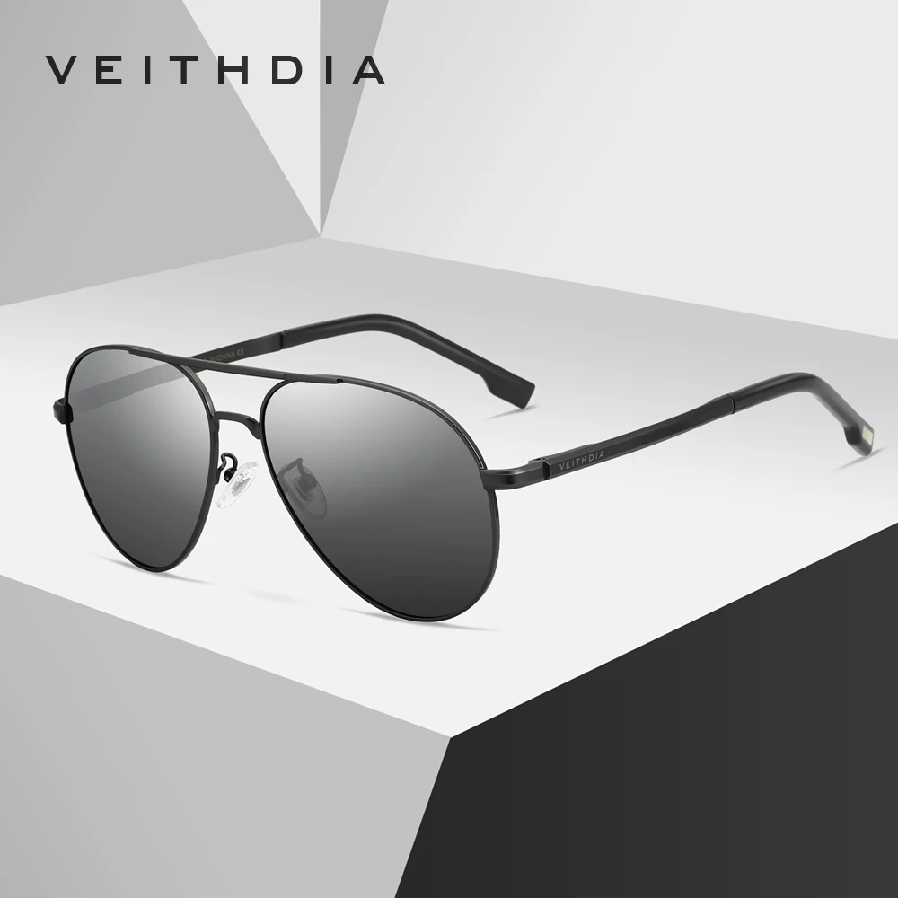 VEITHDIA Brand Men's Sunglasses Vintage Polarized UV400 Lens Outdoor Classic Women Sun Glasses Driving Eyewear For Male 2482