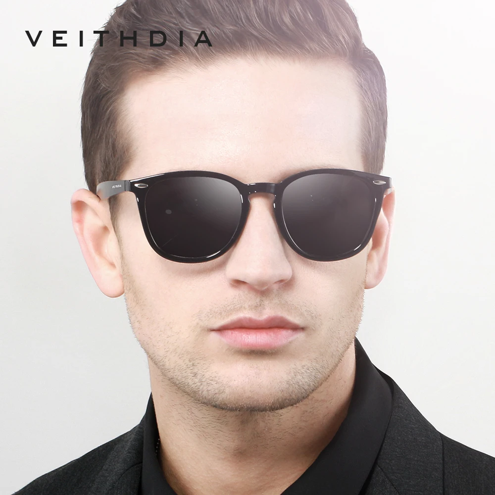 VEITHDIA Brand Unisex Aluminum+TR90 Men's Photochromic Mirror Sun Glasses Eyewear Vintage Outdoor Sunglasses For Women 6116