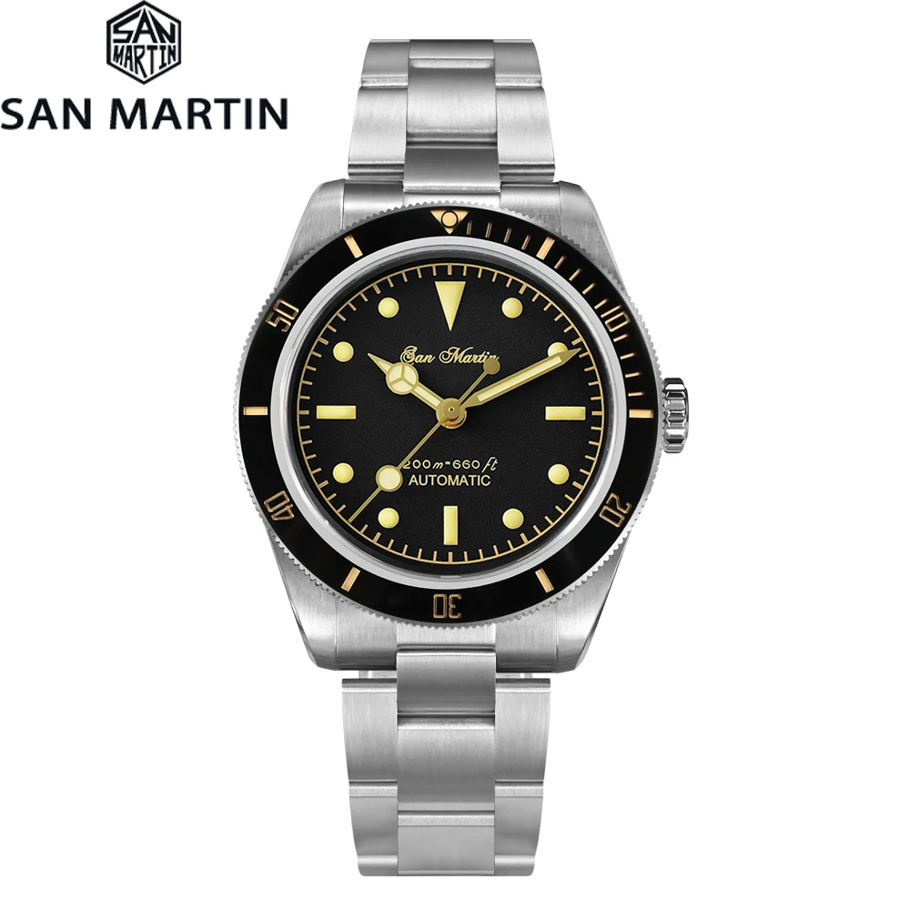 San Martin SN0004-GA 38mm automatic diver watch with sapphire crystal