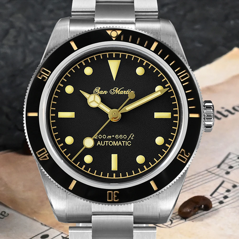San Martin Vintage 6200 Retro Water Ghost Watch