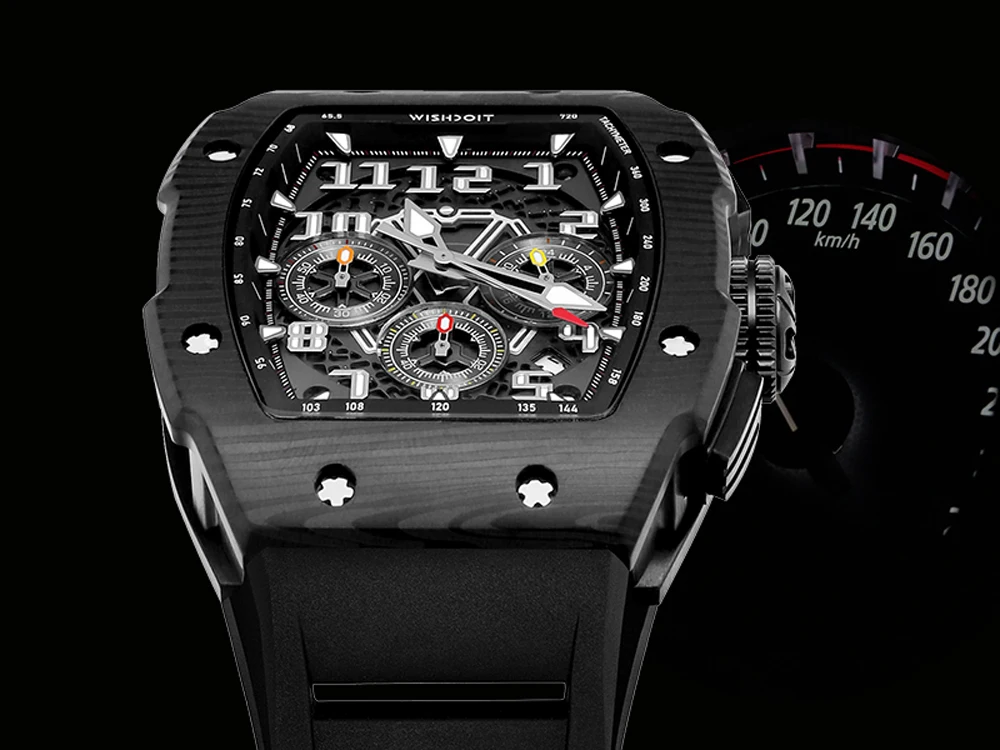 WISHDOIT GT Chrono Racing chronograph with exposed screws
