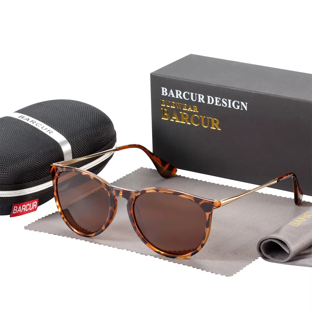 BARCUR polarized sunglasses with titanium frame and UV400 protection