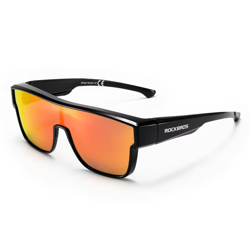 ROCKBROS Polarized Over-Glasses Sunglasses with UV400 protection and slide-on design for prescription eyewear
