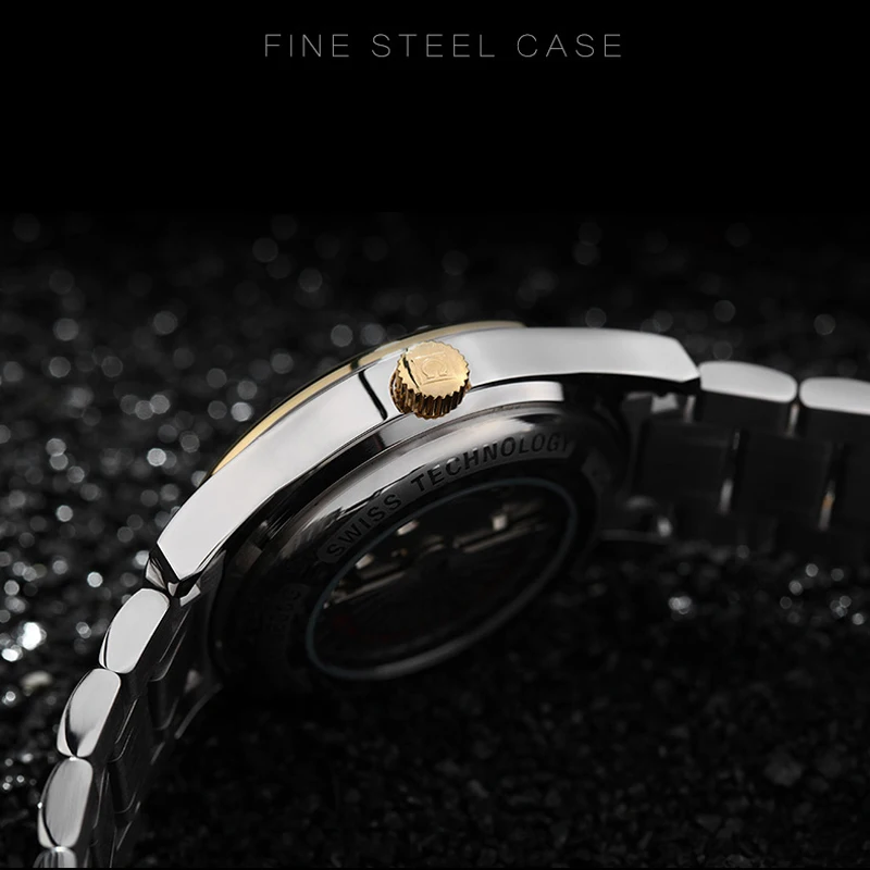 CARNIVAL Brand Mechanical Watch Luxury Stainless Steel Business Automatic Wristwatches 30M Waterproof Clock for Men Reloj Hombre