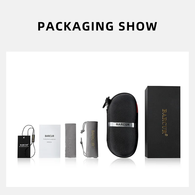 BARCUR Design Sunglasses Women Fashion Polarized Lens Plastic Titanium Frame Men Sun Glasses UV400 Protection