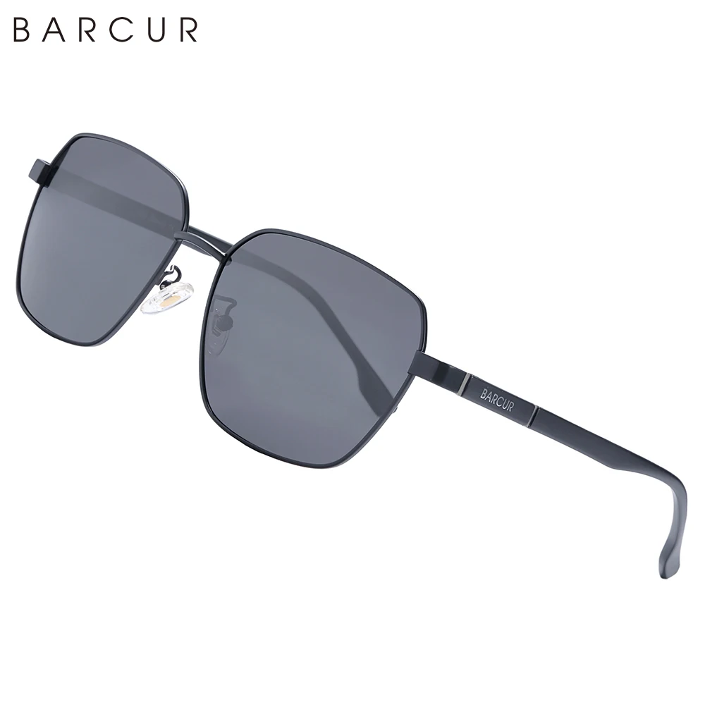 BARCUR Design Oversize Square Sunglasses for Men Polarized Sun Glassses Women Sun Glasses Eyewear Photochromic Anti Blue Glasses