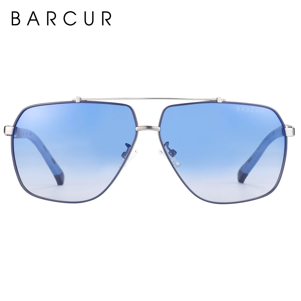 BARCUR Square Mens Sunglasses Polarized Driving Gradient Sun Glasses for Men UV400 Shades Eyewear Oculos Gafas De Sol