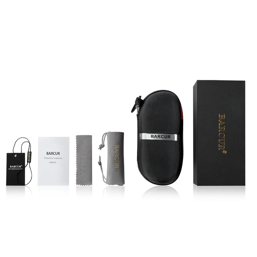 BARCUR Square Mens Sunglasses Polarized Driving Gradient Sun Glasses for Men UV400 Shades Eyewear Oculos Gafas De Sol