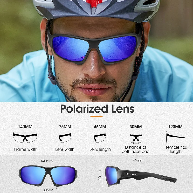 WEST BIKING Polarized Cycling Glasses HD Sunglasses Men Women Sports Goggles UV400 Road Bike MTB Bicycle Fashion Fishing Eyewear