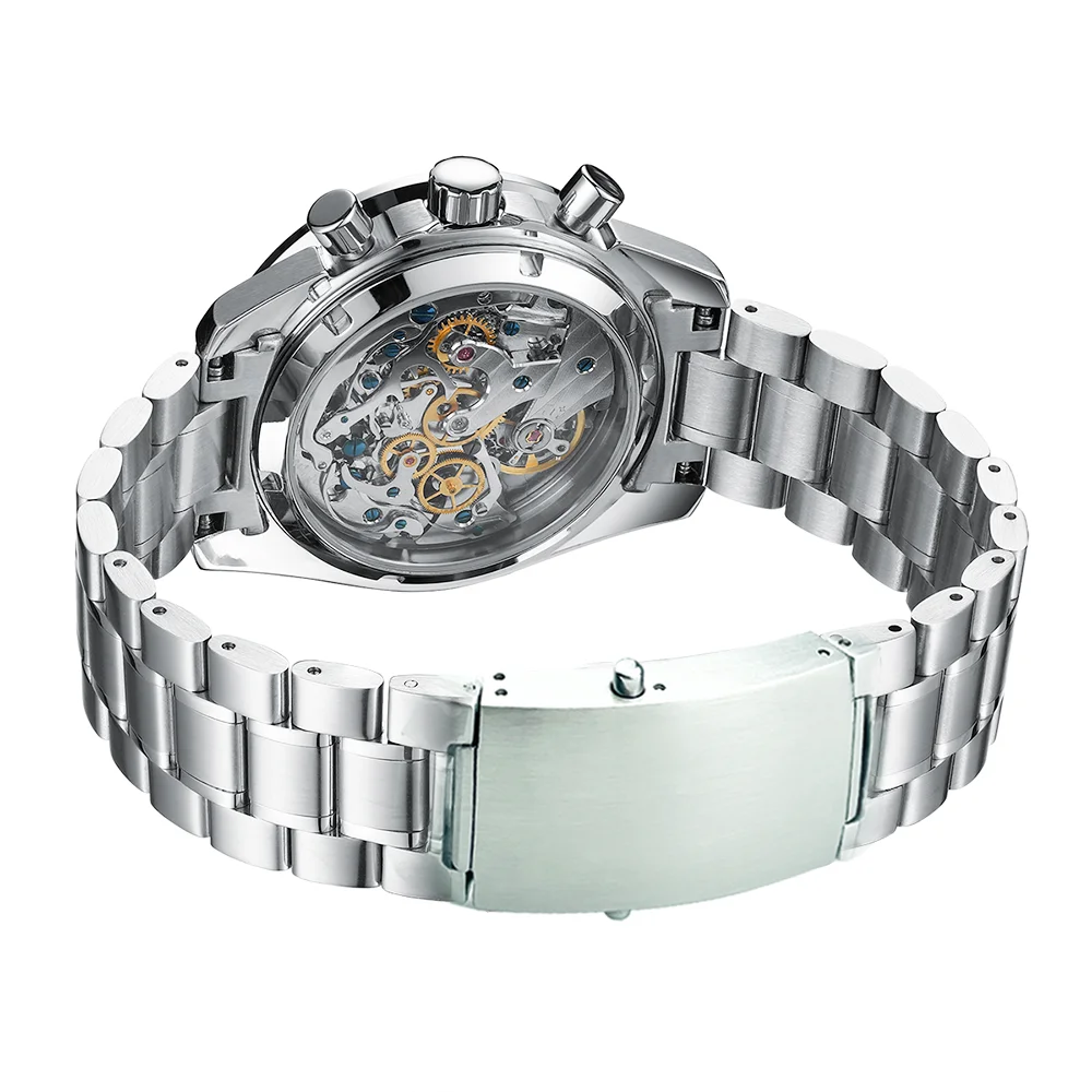 PHYLIDA 40mm Reverse Panda Dial ST19 Mechanical Chronograph Stop Watch Classic Speedy Wristwatch Men's Watch 1st Anniversary