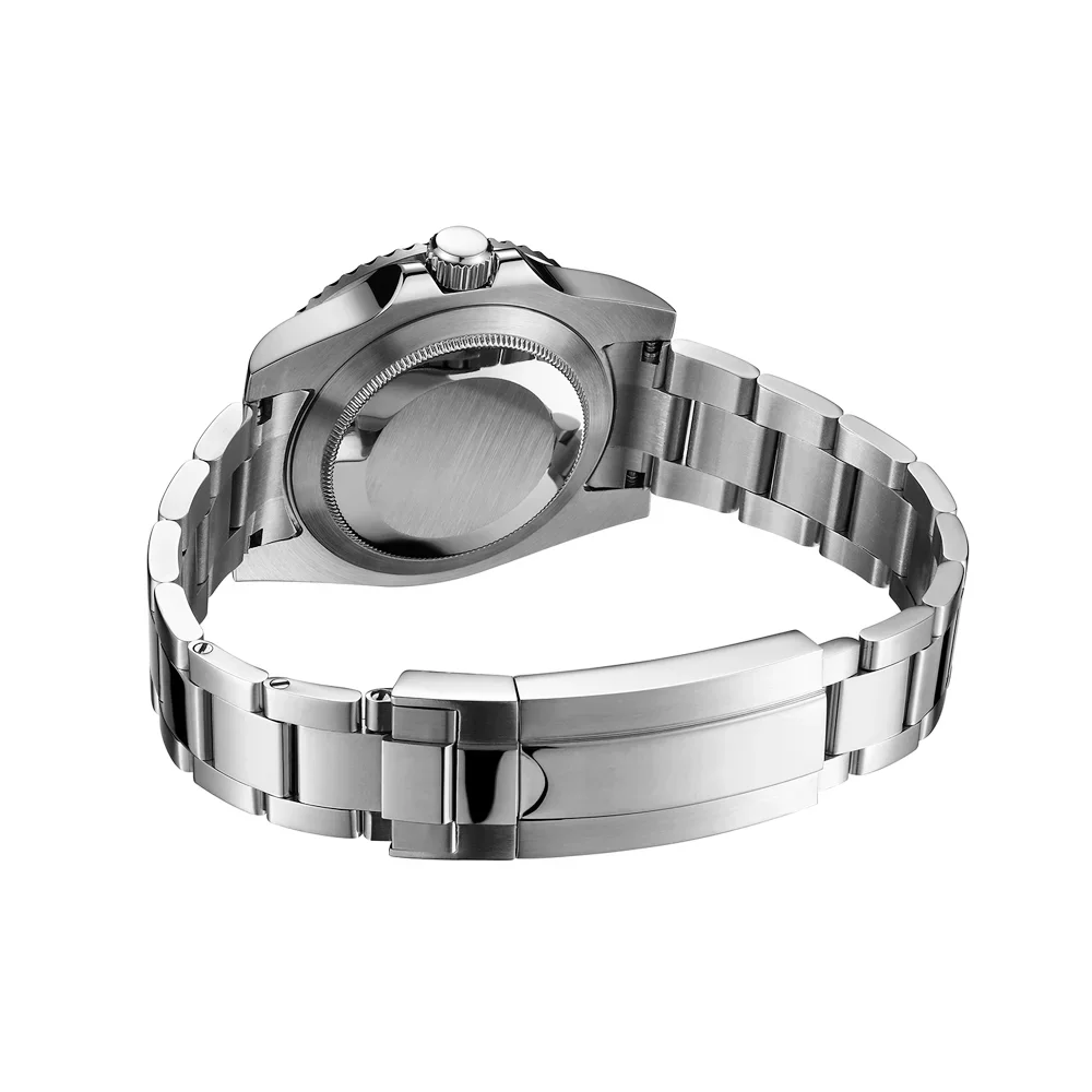 PHYLIDA 40mm Men's Yacht Style Watch Automatic MIYOTA Mov't Sapphire Crystal Ceramic Bezel Insert 100m Water-resistant