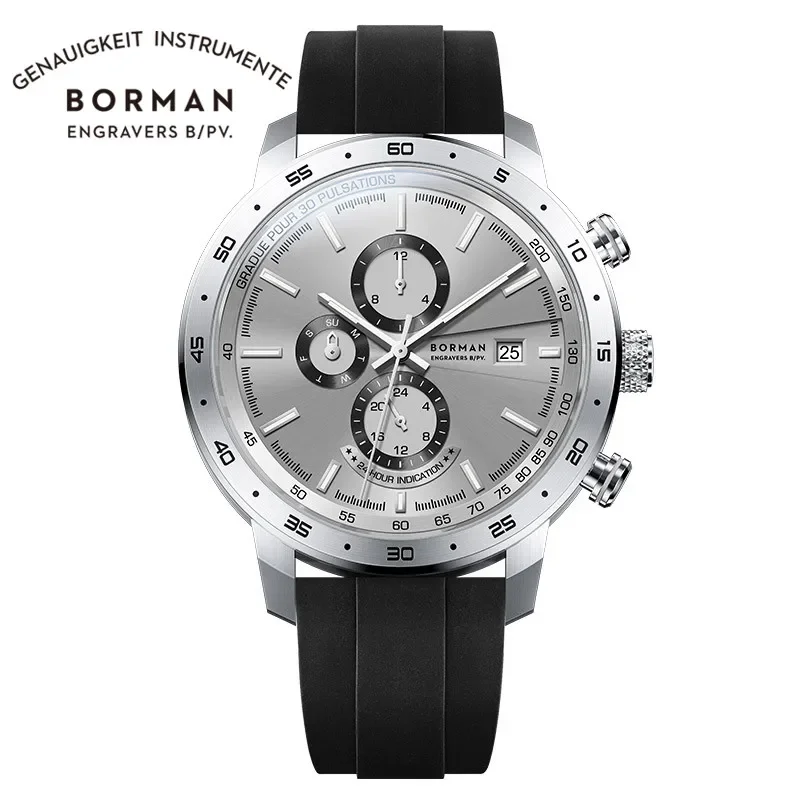 BORMAN TOP Watch New 42 Luxury  Automatic Mechanical Men's Watches Sapphire 50M Waterproof Multi-function Dial Pulsation BM3879