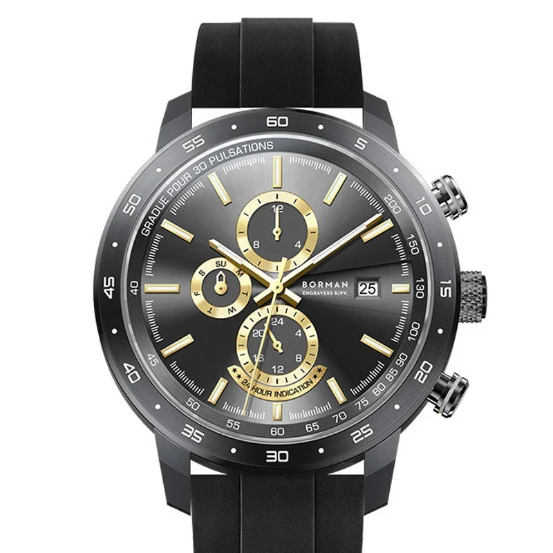 BORMAN TOP Watch New 42 Luxury  Automatic Mechanical Men's Watches Sapphire 50M Waterproof Multi-function Dial Pulsation BM3879